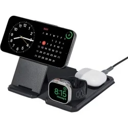 Uag Srge 3-In-1 Travel/Desktop Charger + Case - Black